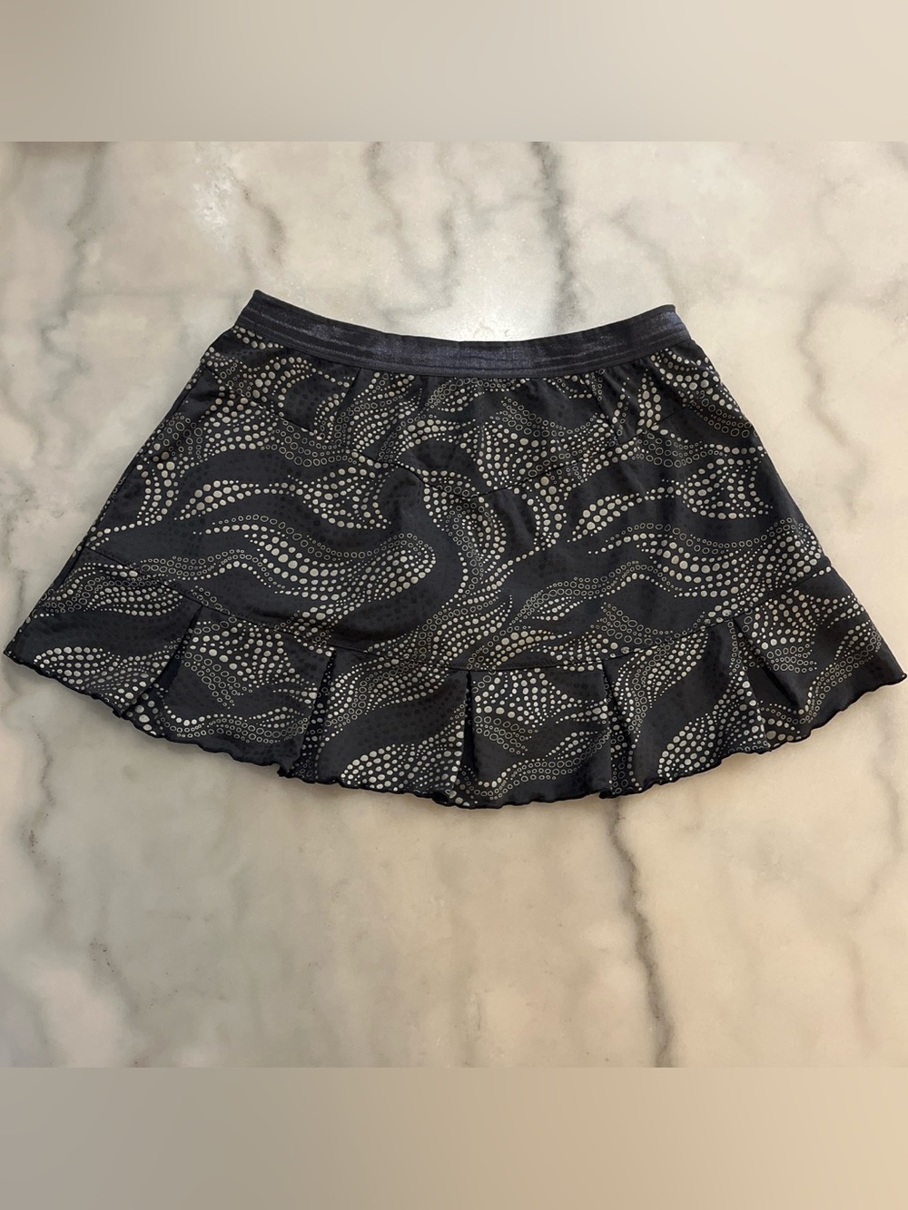 Reebok Grey Printed Ruffle Hem Skater Skort